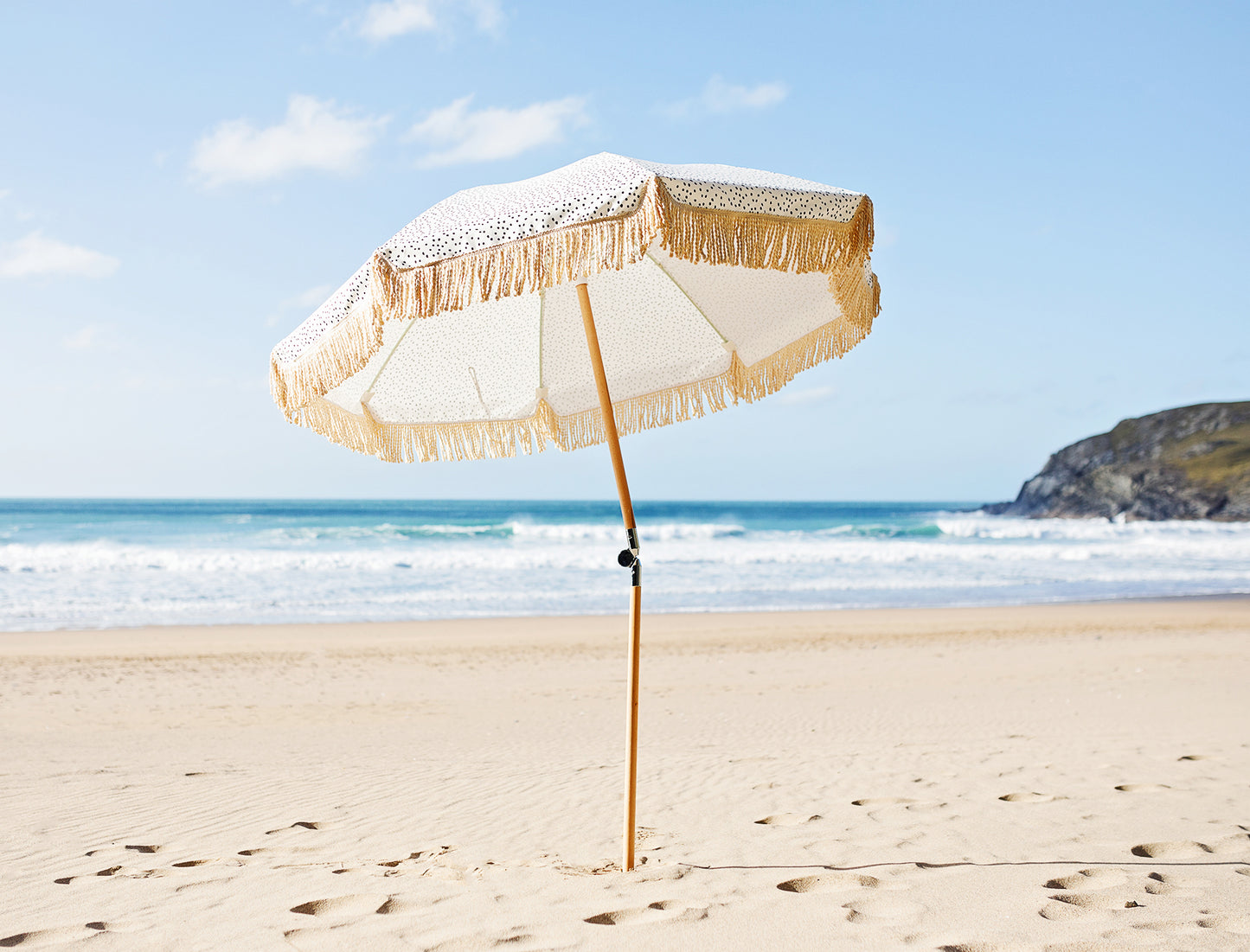 Black Pebbles Beach Umbrella