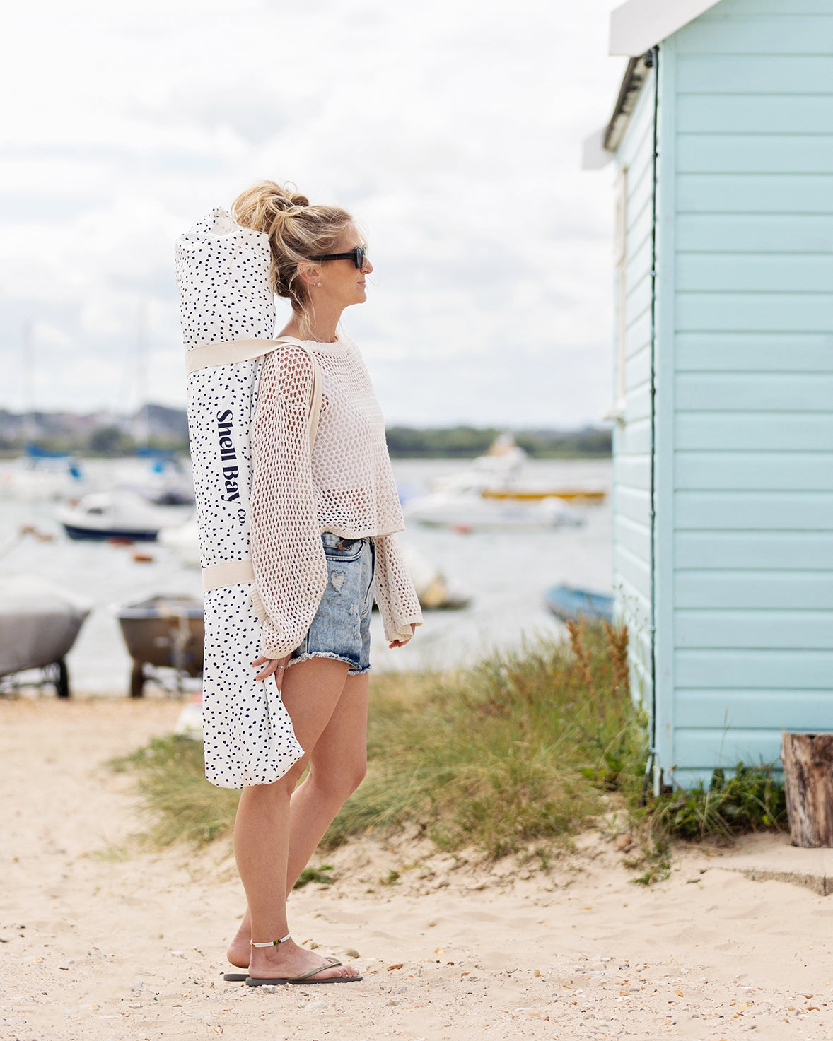 Black Pebbles Beach Umbrella