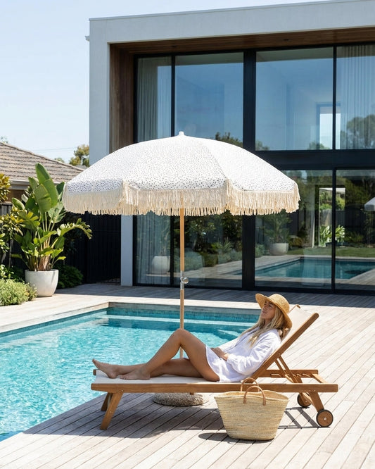 Black Pebbles Beach Umbrella