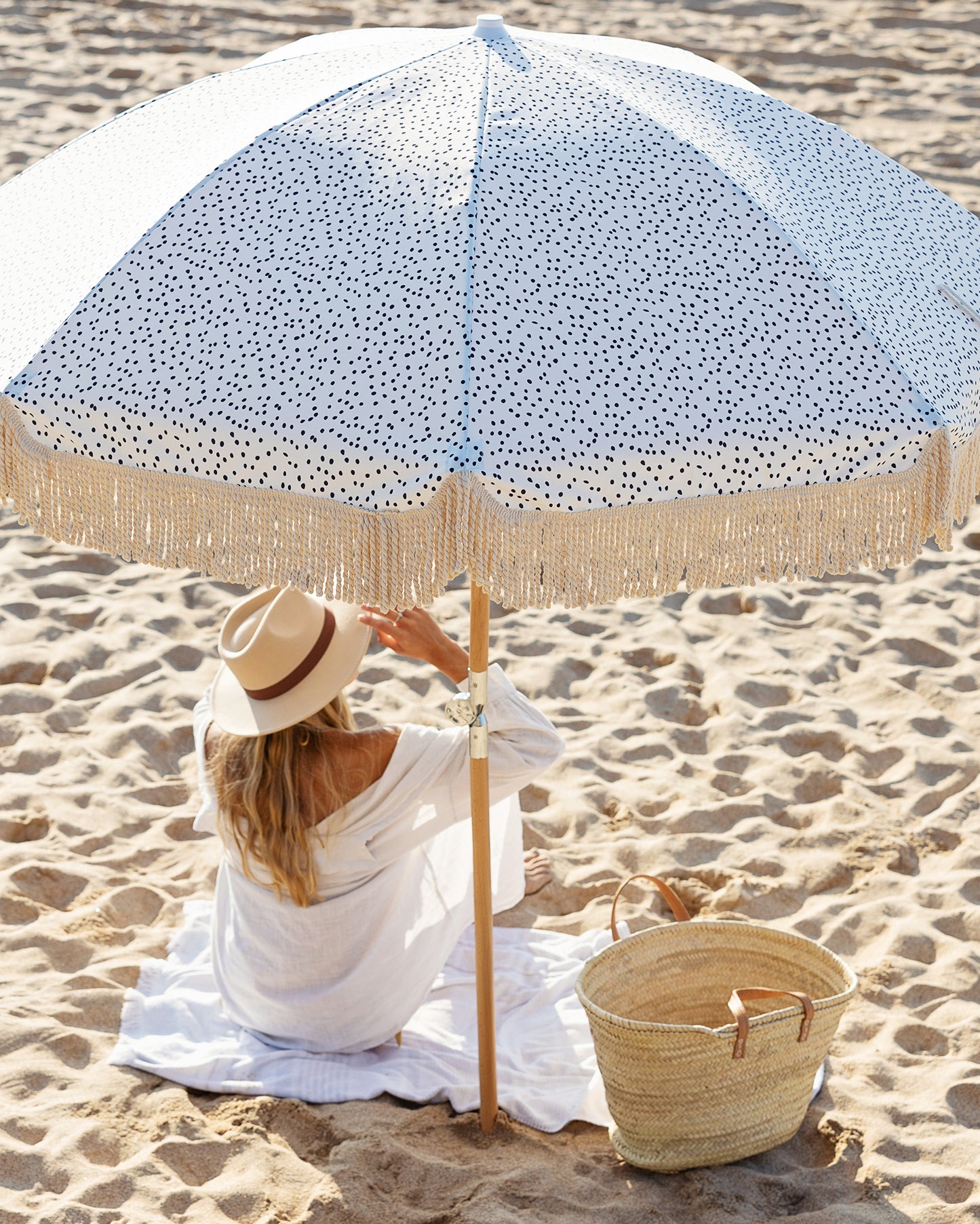 Black Pebbles Beach Umbrella